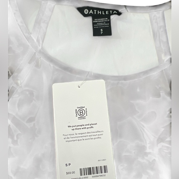 Athleta Refined Zephyr Tank Top Black & Gray Floral UPF Quick Dry Small NWT - Picture 8 of 9